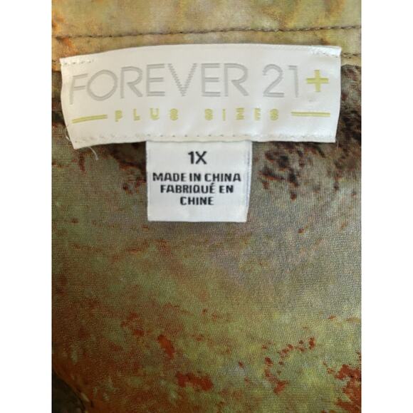 Y2K Forever 21 Plus Cosmic Universe Shirt Womens Size 1X Sheer Space Galaxy - Picture 6 of 10